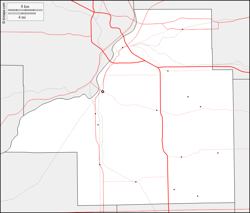 Contea di Tazewell : d-maps.com: mappa gratuita, mappa muta gratuita, cartina muta gratuita : frontiere, principali città, strade