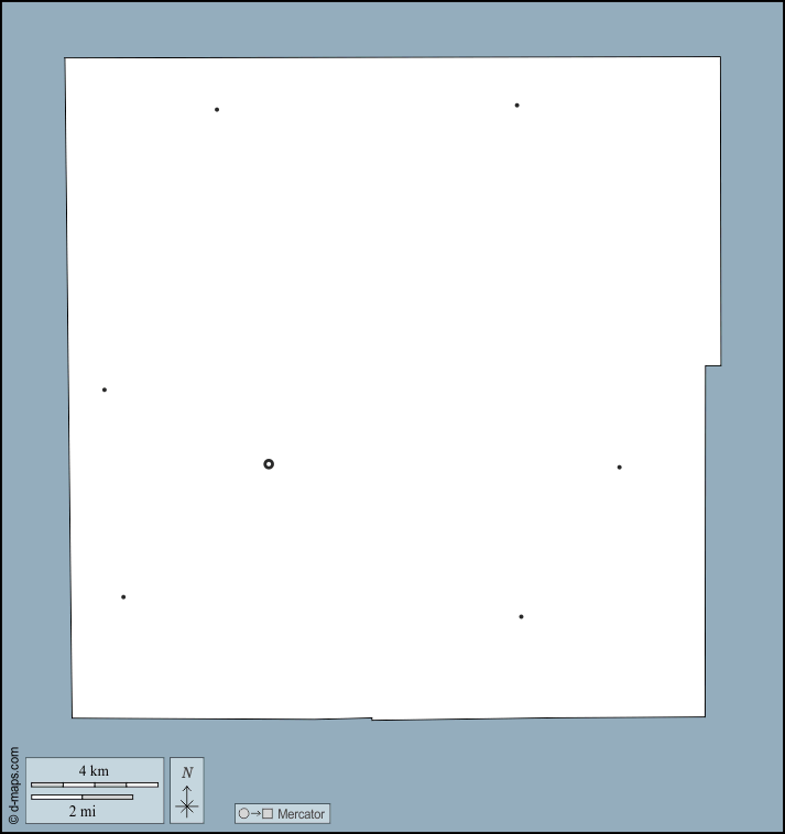 Contea di Blackford : d-maps.com: mappa gratuita, mappa muta gratuita, cartina muta gratuita : contorni, principali città