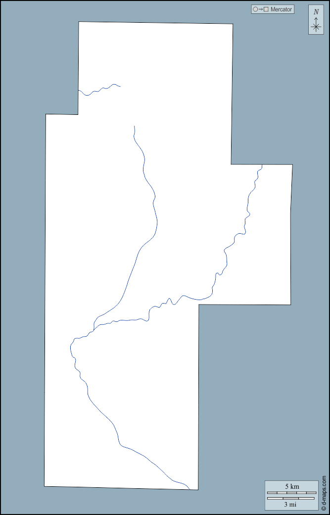 Contea di Clay : d-maps.com: mappa gratuita, mappa muta gratuita, cartina muta gratuita : contorni, idrografia