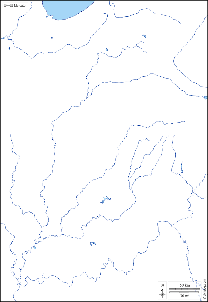 Indiana : d-maps.com: free map, free blank map, free outline map, free base map : coasts, hydrography