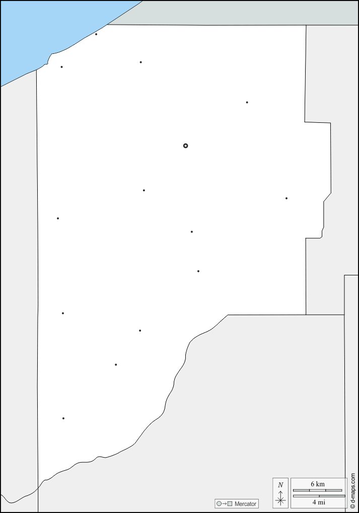 Contea di LaPorte : d-maps.com: mappa gratuita, mappa muta gratuita, cartina muta gratuita : frontiere, principali città