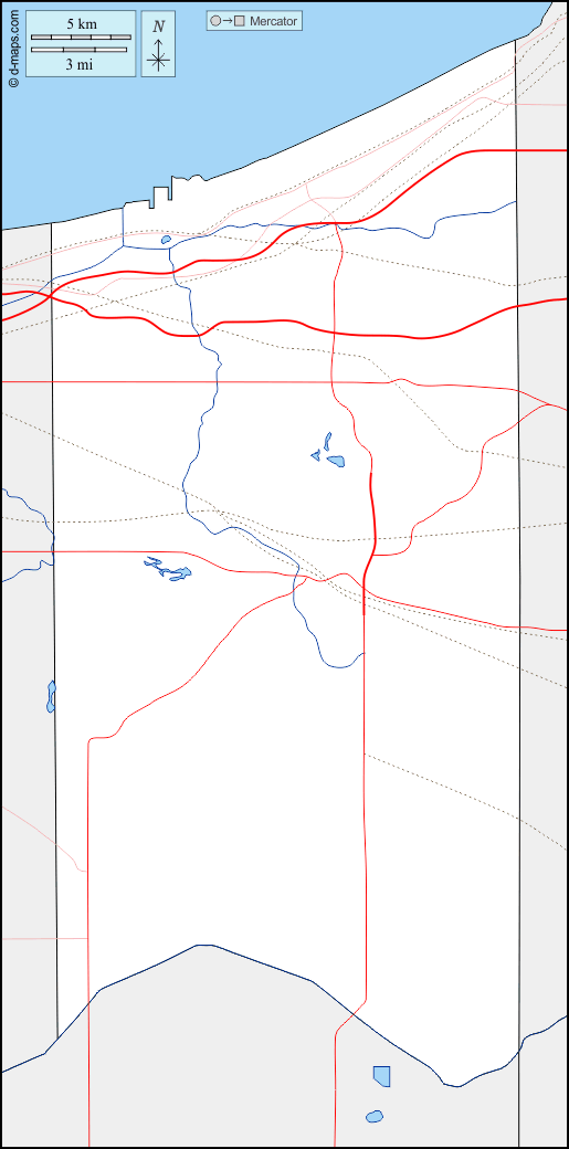 Contea di Porter : d-maps.com: mappa gratuita, mappa muta gratuita, cartina muta gratuita : frontiere, idrografia, strade