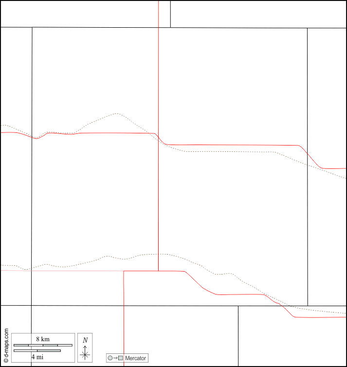 Contea di Carroll : d-maps.com: mappa gratuita, mappa muta gratuita, cartina muta gratuita : frontiere, strade, bianco