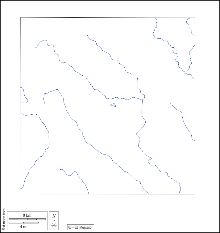 Contea di Carroll : d-maps.com: mappa gratuita, mappa muta gratuita, cartina muta gratuita : contorni, idrografia, bianco