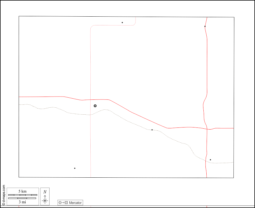 Contea di Montgomery : d-maps.com: mappa gratuita, mappa muta gratuita, cartina muta gratuita : contorni, principali città, strade, bianco