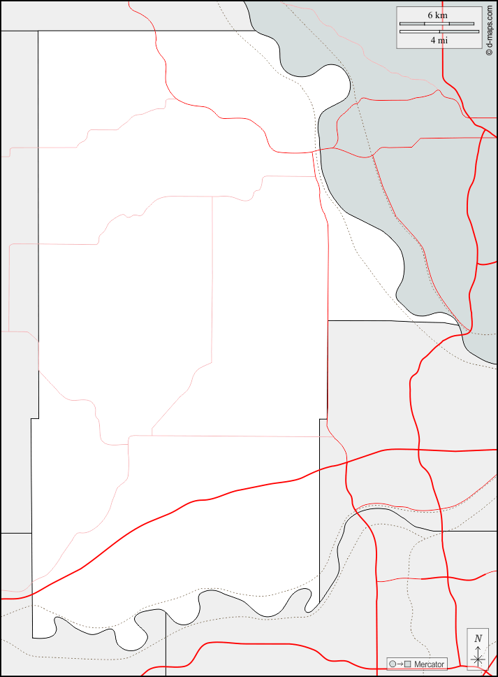 Contea di Leavenworth : d-maps.com: mappa gratuita, mappa muta gratuita, cartina muta gratuita : frontiere, strade
