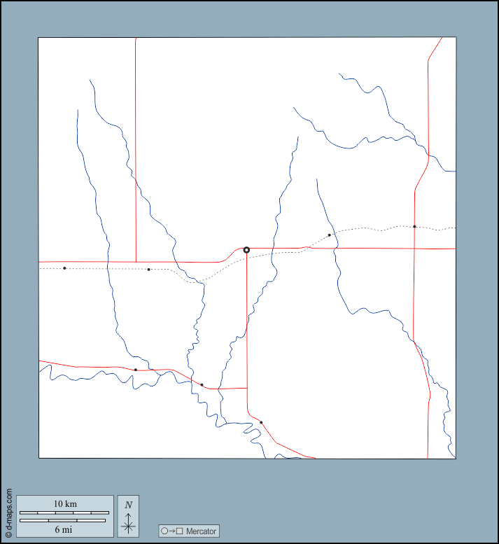 Contea di Smith : d-maps.com: mappa gratuita, mappa muta gratuita, cartina muta gratuita : contorni, idrografia, principali città, strade