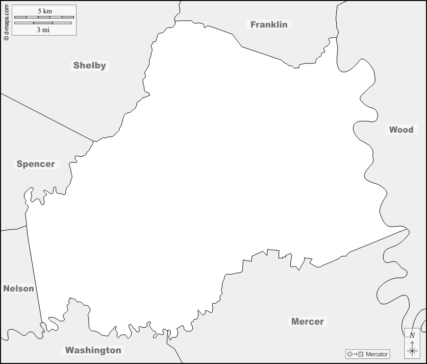 Anderson County Free Map Free Blank Map Free Outline Map Free Base