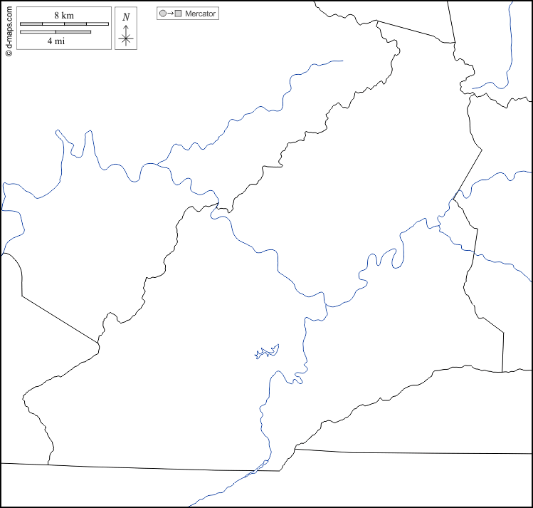 Bell County : d-maps.com: Kostenlose Karten, kostenlose stumme Karte, kostenlose unausgefüllt Landkarte, kostenlose hochauflösende Umrisskarte : Grenzen, Hydrografie, weiß