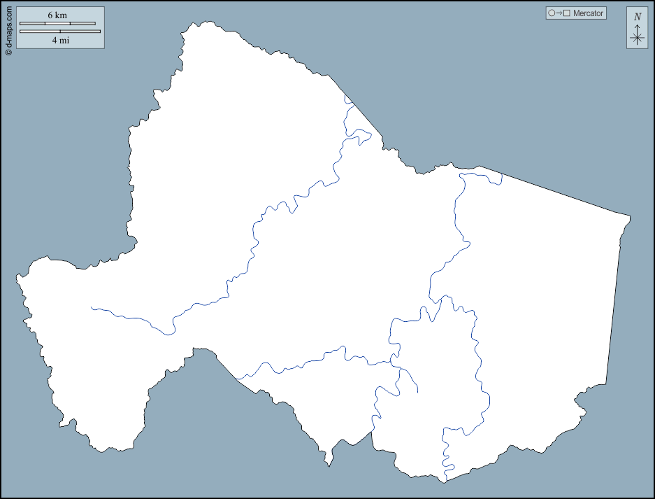 Contea di Carter : d-maps.com: mappa gratuita, mappa muta gratuita, cartina muta gratuita : contorni, idrografia