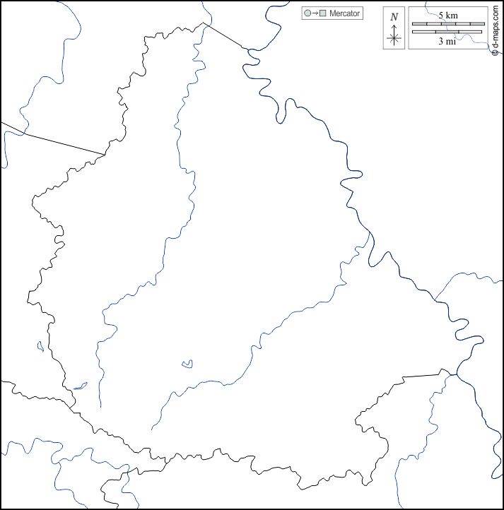 Contea di Martin : d-maps.com: mappa gratuita, mappa muta gratuita, cartina muta gratuita : frontiere, idrografia, bianco