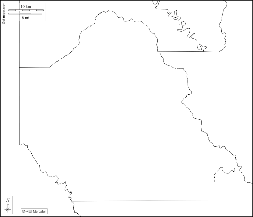 Parrocchia di DeSoto : d-maps.com: mappa gratuita, mappa muta gratuita, cartina muta gratuita : frontiere, bianco