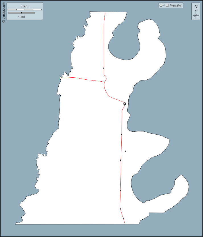 Parrocchia di East Carroll : d-maps.com: mappa gratuita, mappa muta gratuita, cartina muta gratuita : contorni, principali città, strade