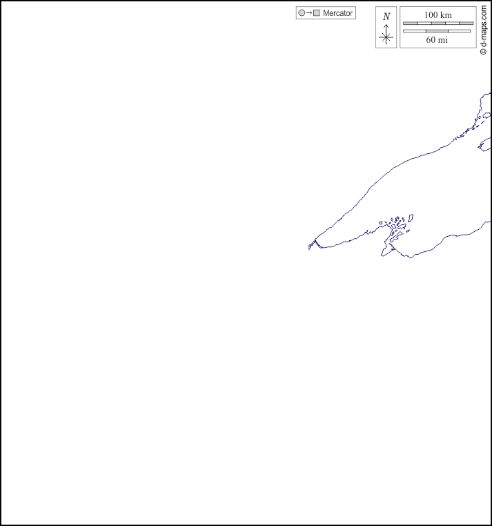 ミネソタ : d-maps.com: 無料地図, 無料の空の地図, 無料のアウトラインマップ, 無料のベースマップ
 : 海岸, 白い