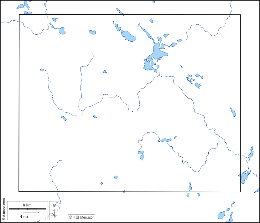 Contea di Murray : d-maps.com: mappa gratuita, mappa muta gratuita, cartina muta gratuita : litorali, limiti, idrografia