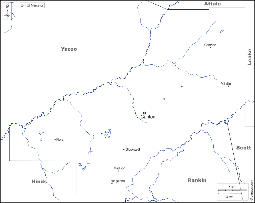 Madison County Free Map Free Blank Map Free Outline Map Free Base