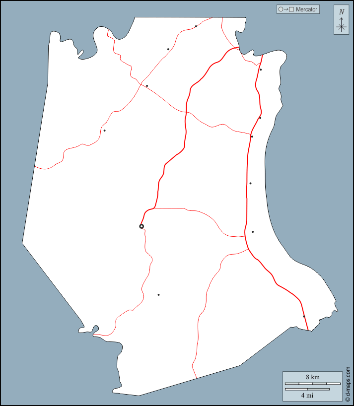 Contea di Jefferson : d-maps.com: mappa gratuita, mappa muta gratuita, cartina muta gratuita : contorni, principali città, strade