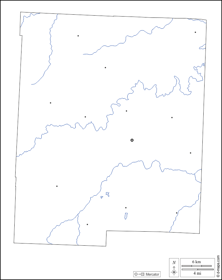 Pettis County : d-maps.com: Kostenlose Karten, kostenlose stumme Karte, kostenlose unausgefüllt Landkarte, kostenlose hochauflösende Umrisskarte : Umrisse, Hydrografie, Wichtige Städte, weiß