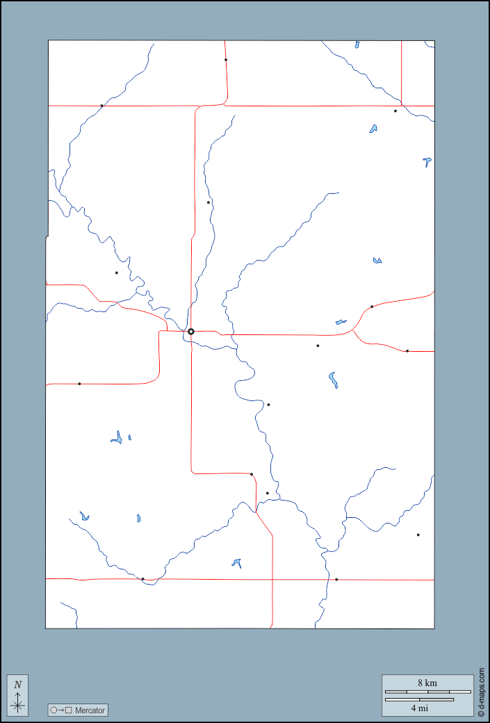 Gage County : d-maps.com: Kostenlose Karten, kostenlose stumme Karte, kostenlose unausgefüllt Landkarte, kostenlose hochauflösende Umrisskarte : Umrisse, Hydrografie, Wichtige Städte, Straßen