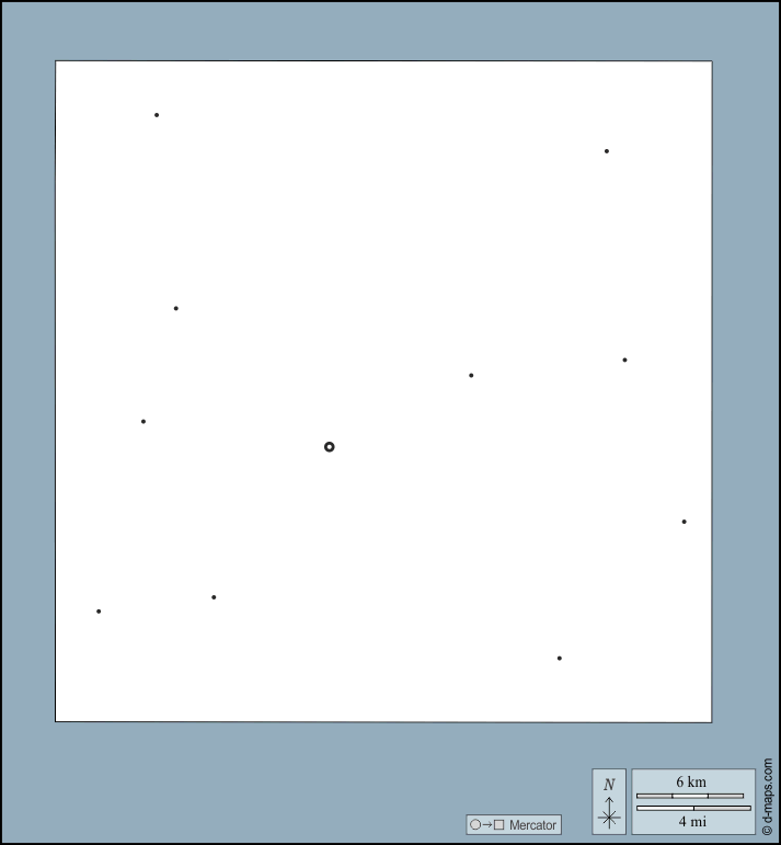 Contea di Jefferson : d-maps.com: mappa gratuita, mappa muta gratuita, cartina muta gratuita : contorni, principali città