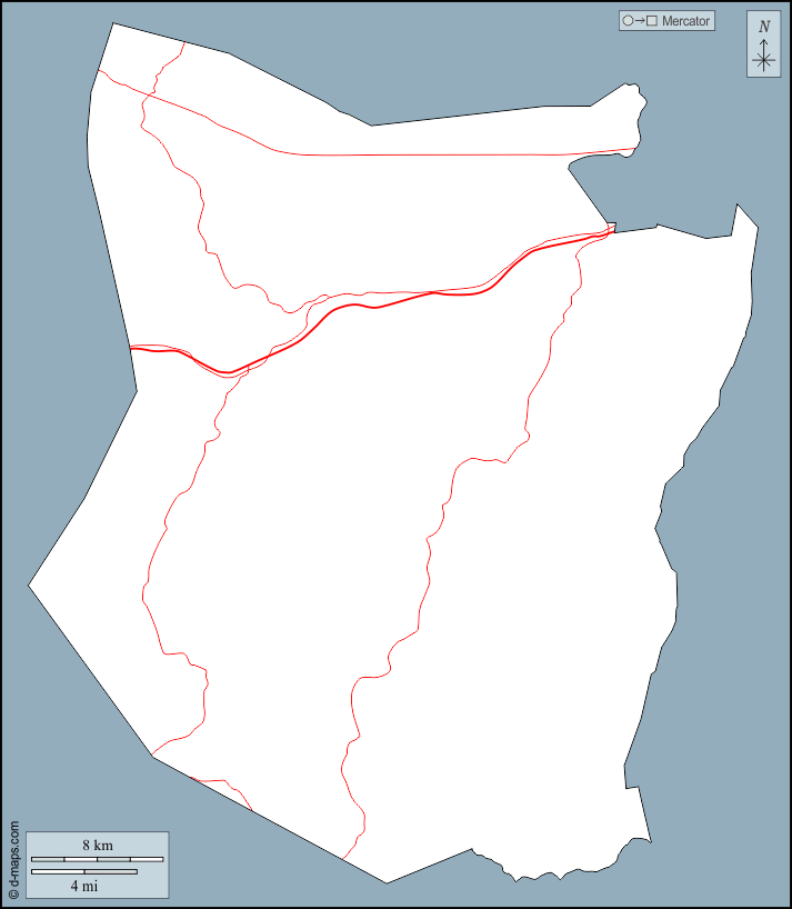 Contea di Schoharie : d-maps.com: mappa gratuita, mappa muta gratuita, cartina muta gratuita : contorni, strade