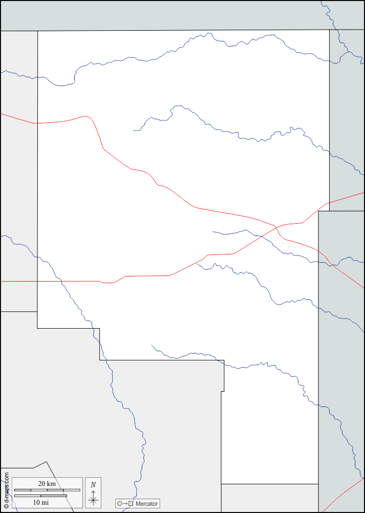 Contea di Union : d-maps.com: mappa gratuita, mappa muta gratuita, cartina muta gratuita : frontiere, idrografia, strade
