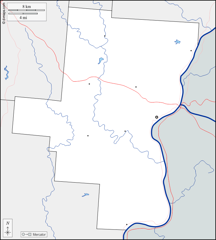 加利亚县 : d-maps.com: 免费地图, 免费的空白地图, 免费的轮廓地图, 免费基地地图 : 边界, 水文学, 主要城市, 道路