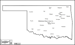 Oklahoma: Free maps, free blank maps, free outline maps, free base maps