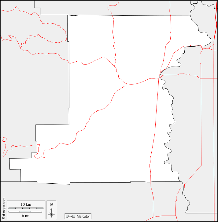 Contea di Benton : d-maps.com: mappa gratuita, mappa muta gratuita, cartina muta gratuita : frontiere, strade