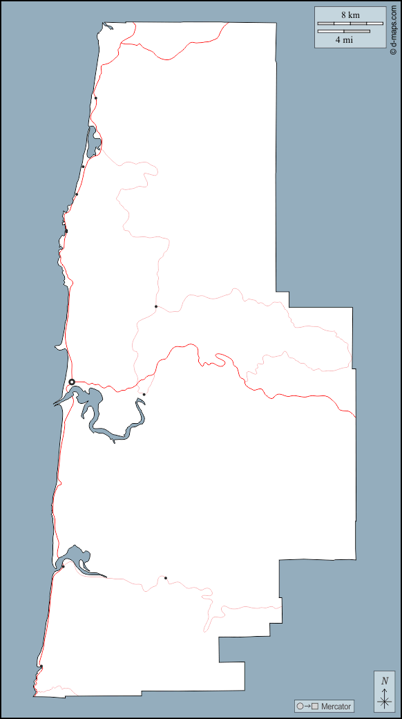 Contea di Lincoln : d-maps.com: mappa gratuita, mappa muta gratuita, cartina muta gratuita : contorni, principali città, strade