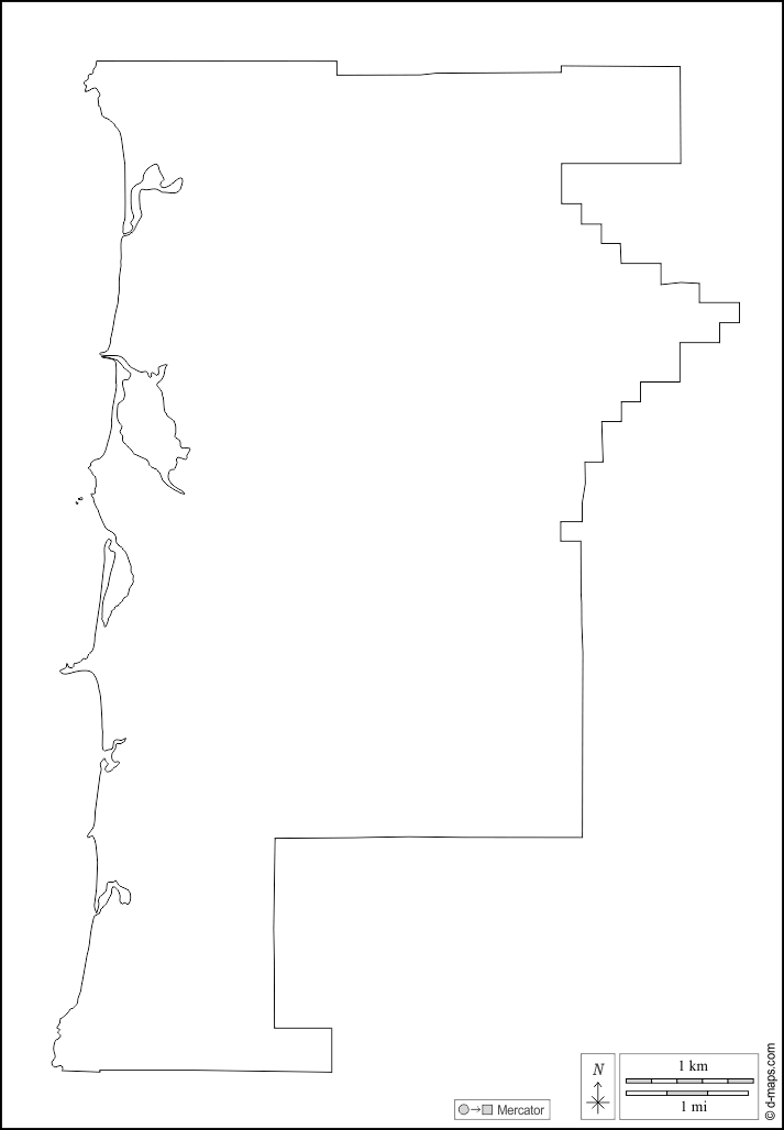 Tillamook County : d-maps.com: Kostenlose Karten, kostenlose stumme Karte, kostenlose unausgefüllt Landkarte, kostenlose hochauflösende Umrisskarte : Umrisse, weiß