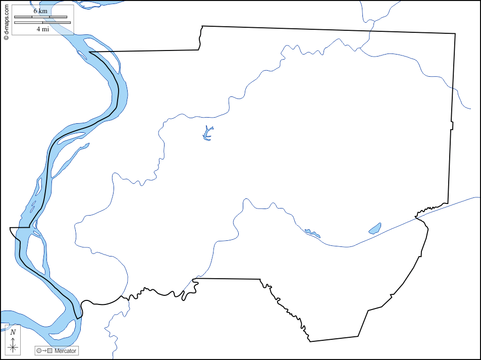 Contea di Dyer : d-maps.com: mappa gratuita, mappa muta gratuita, cartina muta gratuita : litorali, limiti, idrografia