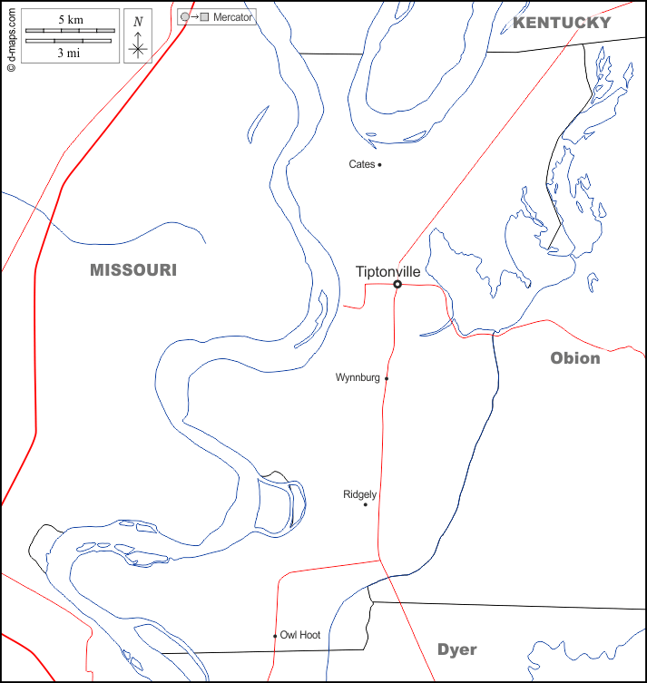 Lake County : d-maps.com: Kostenlose Karten, kostenlose stumme Karte, kostenlose unausgefüllt Landkarte, kostenlose hochauflösende Umrisskarte : Grenzen, Hydrografie, Wichtige Städte, Straßen, Namen, weiß