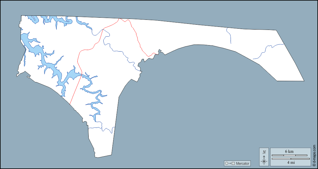 Contea di Pickett : d-maps.com: mappa gratuita, mappa muta gratuita, cartina muta gratuita : contorni, idrografia, strade
