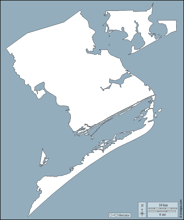 Contea di Calhoun : d-maps.com: mappa gratuita, mappa muta gratuita, cartina muta gratuita : contorni