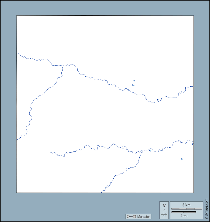 Contea di Hemphill : d-maps.com: mappa gratuita, mappa muta gratuita, cartina muta gratuita : contorni, idrografia