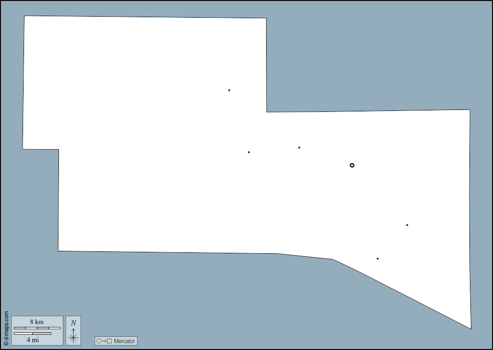 Contea di Kerr : d-maps.com: mappa gratuita, mappa muta gratuita, cartina muta gratuita : contorni, principali città
