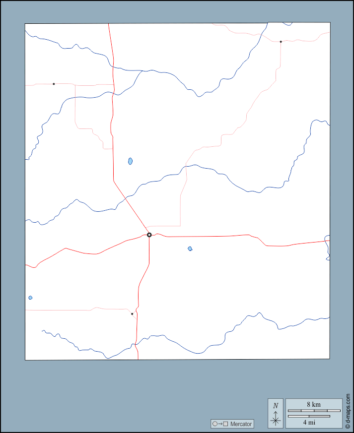 Contea di Motley : d-maps.com: mappa gratuita, mappa muta gratuita, cartina muta gratuita : contorni, idrografia, principali città, strade