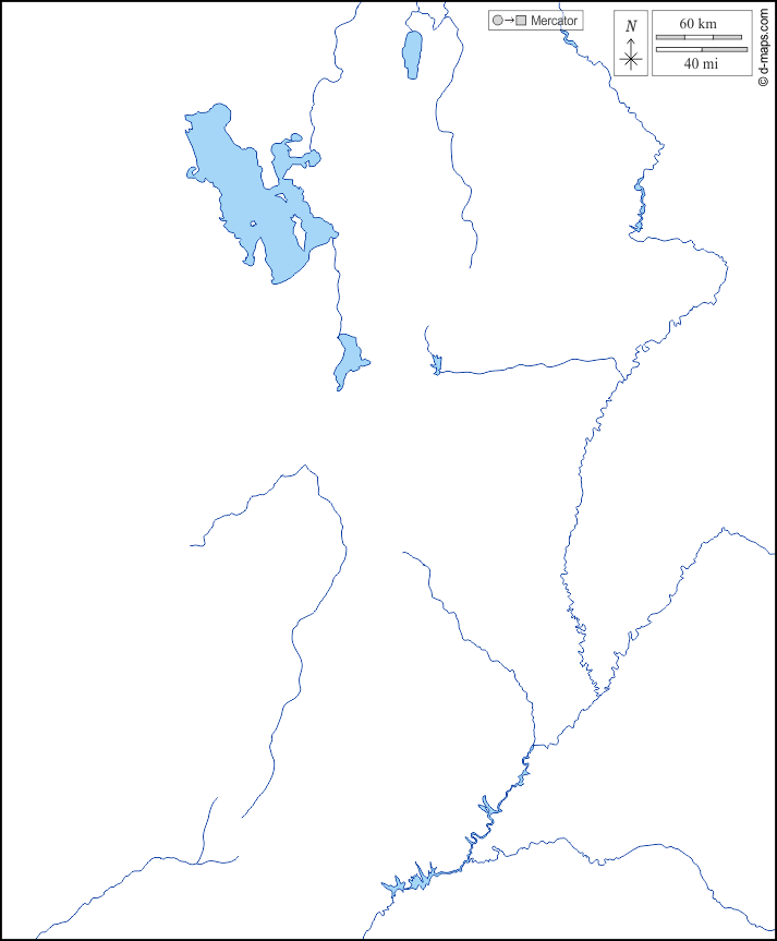 Utah : d-maps.com: Kostenlose Karten, kostenlose stumme Karte, kostenlose unausgefüllt Landkarte, kostenlose hochauflösende Umrisskarte : Hydrografie