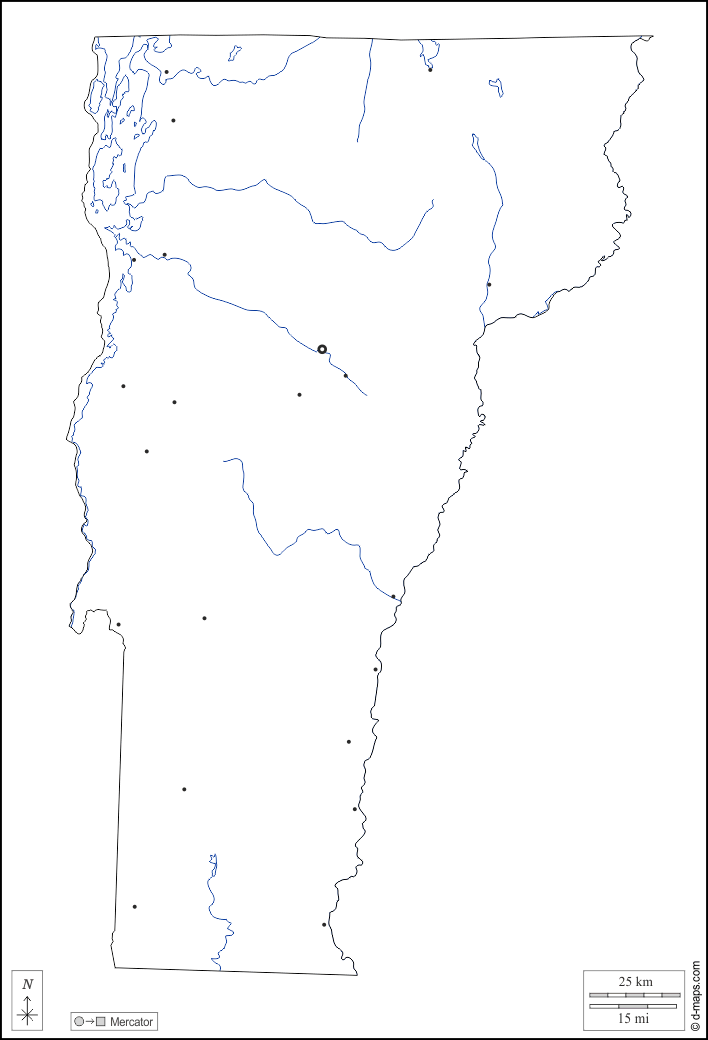 Vermont free map, free blank map, free outline map, free base map ...