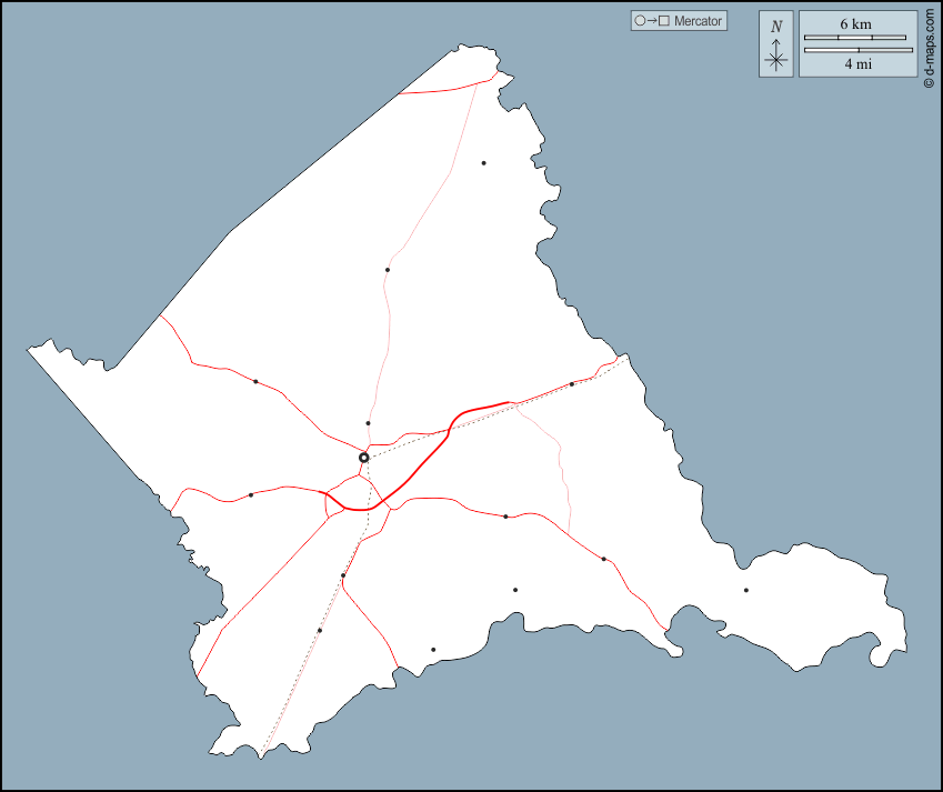 Contea di Culpeper : d-maps.com: mappa gratuita, mappa muta gratuita, cartina muta gratuita : contorni, principali città, strade