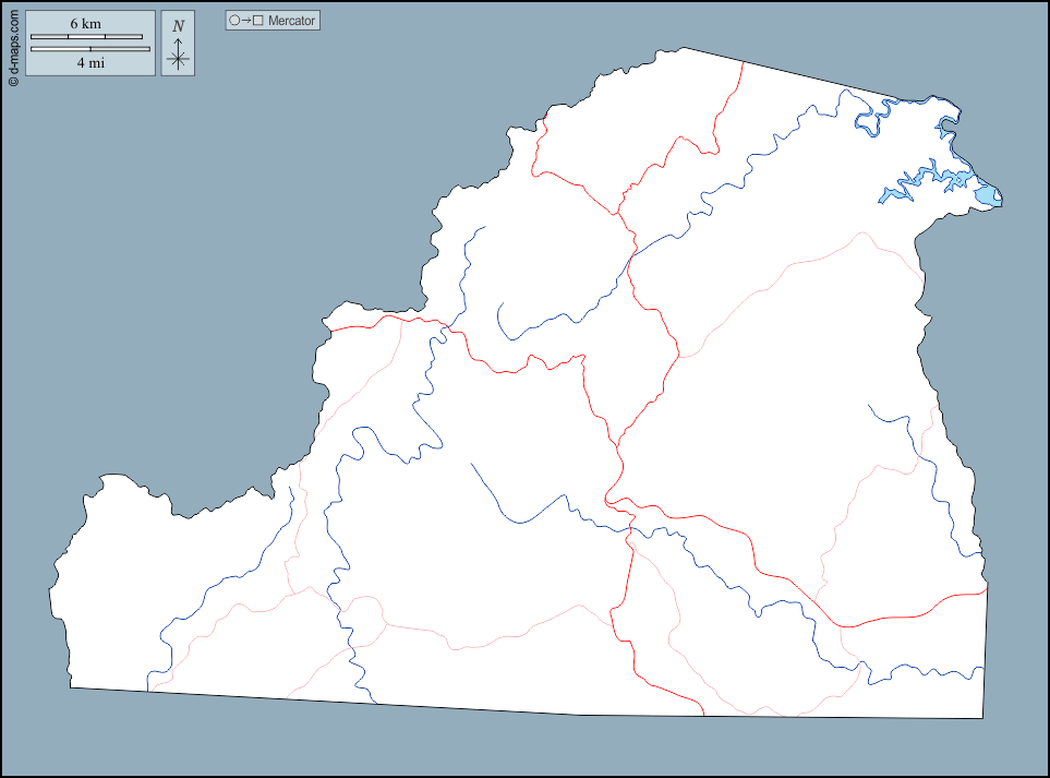 Contea di Patrick : d-maps.com: mappa gratuita, mappa muta gratuita, cartina muta gratuita : contorni, idrografia, strade