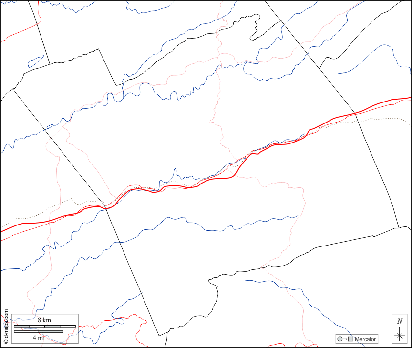 Contea di Smyth : d-maps.com: mappa gratuita, mappa muta gratuita, cartina muta gratuita : frontiere, idrografia, strade, bianco