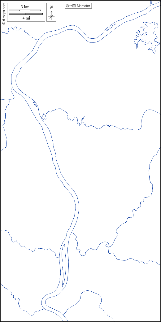 Contea di Hancock : d-maps.com: mappa gratuita, mappa muta gratuita, cartina muta gratuita : litorali, idrografia, bianco