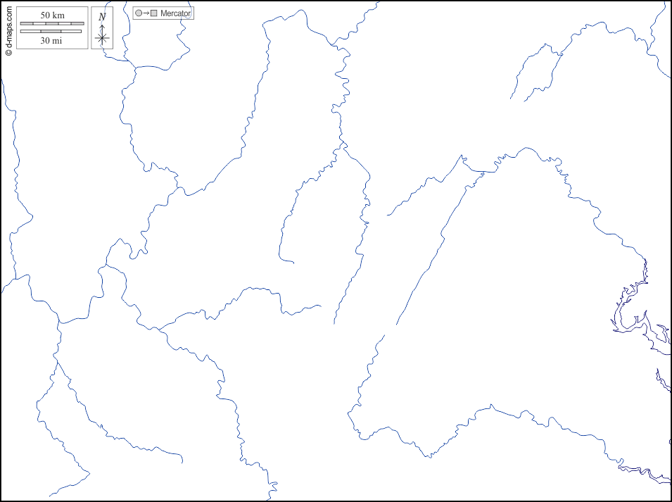 فيرجينيا الغربية : خريطة مجانية, خريطة خاليه من الفراغ, خريطة الخطوط العريضة, خريطة القاعدة الحرة
 : هيدروغرافيا, أبيض