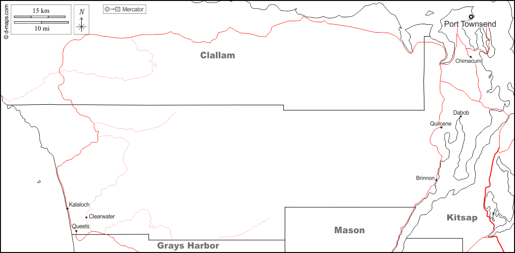 Jefferson County : d-maps.com: Kostenlose Karten, kostenlose stumme Karte, kostenlose unausgefüllt Landkarte, kostenlose hochauflösende Umrisskarte : Grenzen, Wichtige Städte, Straßen, Namen, weiß