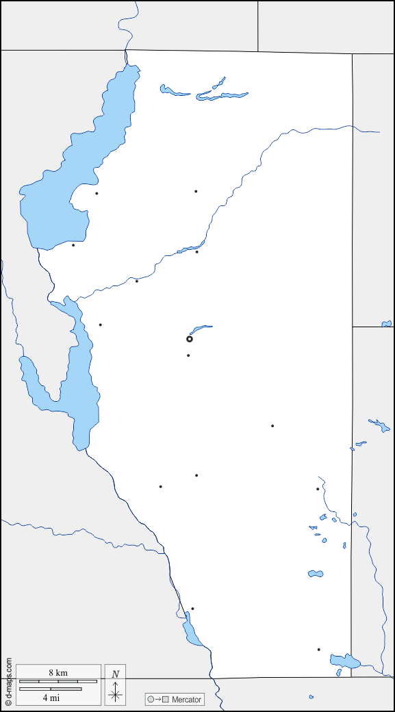 Contea di Adams : d-maps.com: mappa gratuita, mappa muta gratuita, cartina muta gratuita : frontiere, idrografia, principali città
