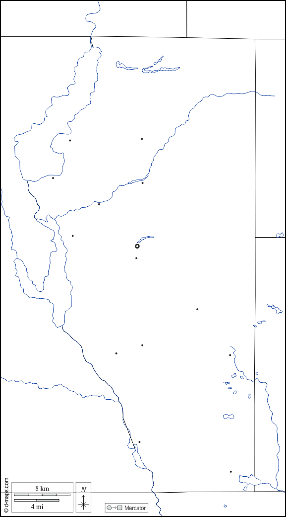Contea di Adams : d-maps.com: mappa gratuita, mappa muta gratuita, cartina muta gratuita : frontiere, idrografia, principali città, bianco