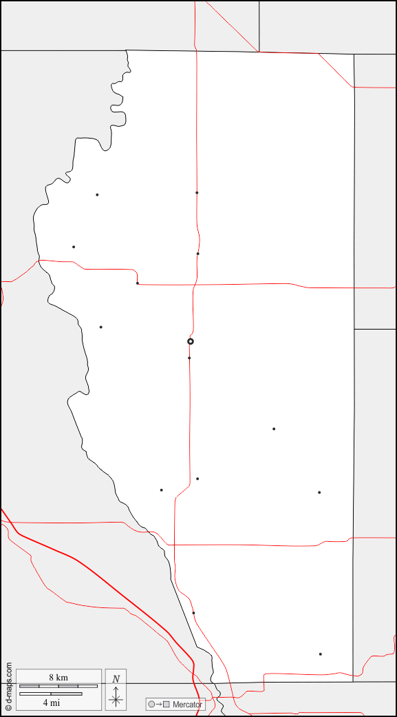 Contea di Adams : d-maps.com: mappa gratuita, mappa muta gratuita, cartina muta gratuita : frontiere, principali città, strade