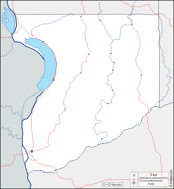 Contea di Crawford : d-maps.com: mappa gratuita, mappa muta gratuita, cartina muta gratuita : frontiere, idrografia, principali città, strade